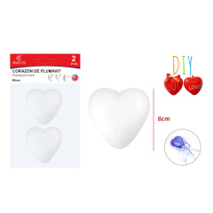 CORAZÓN DE PLUMAVIT 8 CM 2PCS