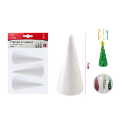 CONO PLUMAVIT BLANCA 7CM 3PCS