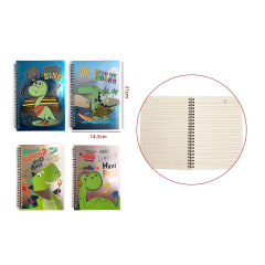 CUADERNO DISEÑO DINOSAURIO 80HJS 14.5X21CM