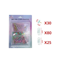 SET DE CLIPS COLORES PASTEL