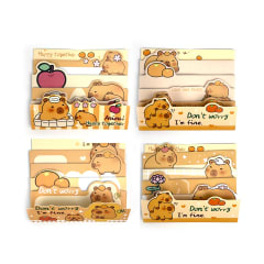 NOTAS ADHESIVAS DISEÑO CAPIBARA 17HJS 10.5X9CM