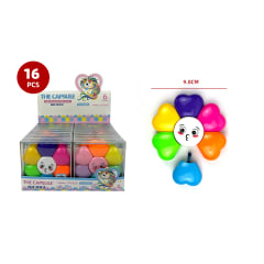 DESTACADOR FLOR 6 COLORES 9.8X9.8CM