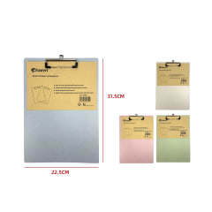 TABLA COLORES PASTEL A4 CON APRETADOR 31.5X22.5CM