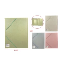 CARPETA COLORES PASTEL CON ELASTICO24.5X32CM