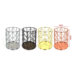 Portalápices Metálico Redondo 10x8 cm | Colores Surtidos