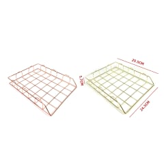 Bandeja Organizadora Metálica Escritorio 29.5×24.5×5.7 cm | Colores surtidos