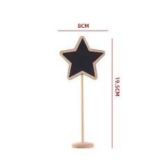 PIZARRAS DECORATIVAS DE MESA DISEÑO ESTRELLA  CON BASE DE MADERA 8 × 19.5 cm