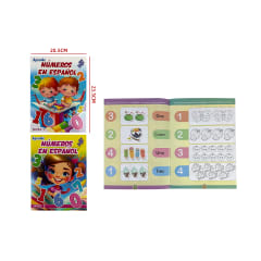 LIBRO DE APRENDIZAJE DE NUMEROS EN ESPAÑOL 20.5X28.5CM