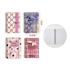 CUADERNO ESPIRAL TAPA DURA A5 80 HOJAS 14.5X21CM