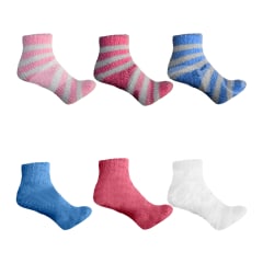 CALCETINES DE BEBE NIÑA DISEÑO PLUMADA TALLA 18-24 | 12 UNID