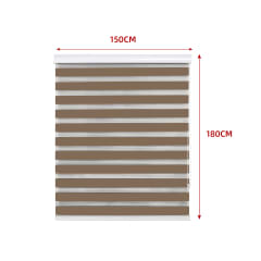 CORTINA ROLLER DUO BLACK-OUT CAFÉ CLARO 150X180CM | 6 UNID