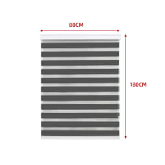 CORTINA ROLLER DUO BLACK-OUT GRIS OSCURO 80X180CM | 6 UNID