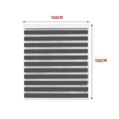 CORTINA ROLLER DUO BLACK-OUT GRIS OSCURO 150X180CM | 6 UNID