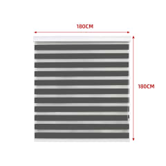 CORTINA ROLLER DUO BLACK-OUT GRIS OSCURO 180X180CM | 6 UNID