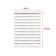 CORTINA ROLLER DUO BLACK-OUT BLANCO 80X180CM | 6 UNID