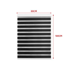 CORTINA ROLLER DUO BLACK-OUT NEGRO 80X180CM  | 6 UNID