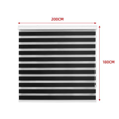 CORTINA ROLLER DUO BLACK-OUT NEGRO 200X180CM | 6 UNID