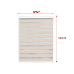 CORTINA ROLLER DUO BLACK-OUT BEIGE 100X180CM | 6 UNID