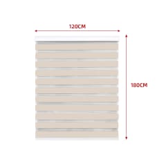 CORTINA ROLLER DUO BLACK-OUT BEIGE 120X180CM | 6 UNID