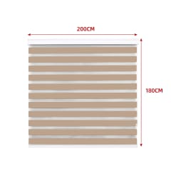 CORTINAS ROLLER DUO DIA Y NOCHE COLOR CAFE 200X180CM