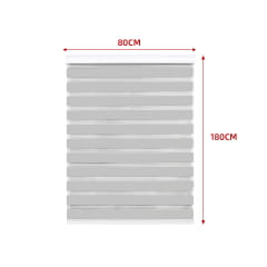 CORTINA ROLLER DUO BLACK-OUT COLOR GRIS CLARO 80X180CM  | 6 UNID