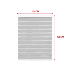 CORTINA ROLLER DUO BLACK-OUT COLOR GRIS CLARO 100X180CM | 6 UNID