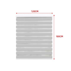 CORTINA ROLLER DUO BLACK-OUT COLOR GRIS CLARO 120X180CM | 6 UNID