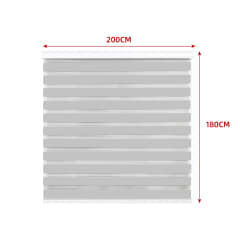 CORTINA ROLLER DUO BLACK-OUT GRIS CLARO 200X180CM | 6 UNID