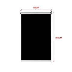 CORTINA ROLLER BLACK-OUT NEGRO 80X180CM | 6 UNID
