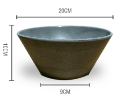 MACETERO PLASTICO JASPEADO CAFE  20X10X9CM | 12 UNID