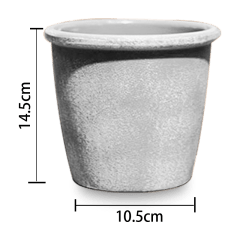 MACETERO PLASTICO JASPEADO GRIS 15.5X10.5X14.5CM | 12 UNID