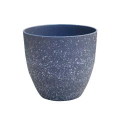 MACETERO PLASTICO JASPEADO CILINDRO 13.5X11.5CM | 12 UNID