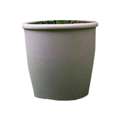 MACETERO PLASTICO LISO GRIS  15.5X10.8X14.5CM | 12 UNID