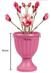 FLORERO PLASTICO CALIZ 18.5X14.5CM | 12 UNID