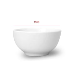 BOWL BLANCO LISO DE CERAMICA 14CM  5.5IN | 60 UNID