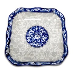 PLATO DE CERAMICA CON DISEÑO COLOR AZUL | VENTA MAYORISTA