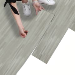 LAMINA DE PISO ADHESIVO PLASTICO GRIS 15.2X91.44CM | 36 UNID