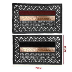 TAPETE EXTERIOR CASA WELCOME 100% PVC 45X75 CM