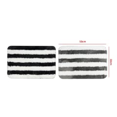 TAPETE RAYAS PELUDO BAÑO 100% POLIESTER 38*58 CM