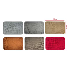 TAPETE TEXTURA PIEDRAS BAÑO 100% POLIESTER 38*58 CM