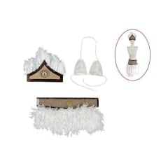 TRAJE PASCUENSE NIÑA PLUMAS BLANCO T 9-12