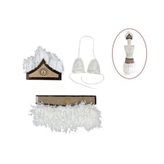 TRAJE PASCUENSE NIÑA PLUMAS BLANCO T 6-9