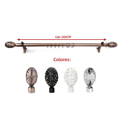 BARRA DE CORTINA SIMPLE EXTENDIBLE 100 CM A 200 CM 5189506