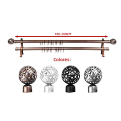 BARRA DE CORTINA DOBLE EXTENDIBLE 100 CM A 200 CM 5189629
