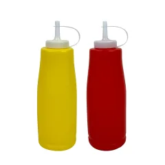 BOTELLA DISPENSADORA  SALSAS PLASTICA SET 2 PCS 600 ML