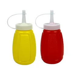 BOTELLA DISPENSADORA  SALSAS PLASTICA SET 2 PCS 180 ML