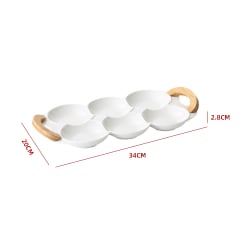 BANDEJA APERITIVO 6 ESPACIOS 34X20X2.8CM