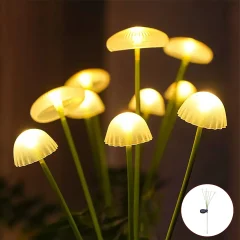 LAMPARA SOLAR HONGOS LED JARDIN 70CM