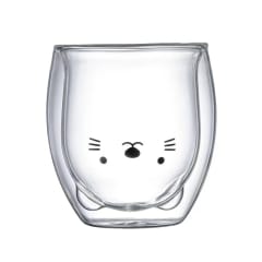 TAZA VIDRIO DOBLE PARED DISEÑO OSO 250 ML / venta mayorista