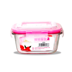 FUENTE DE VIDRIO CON TAPA PLASTICA 370ML/640ML | 12 UNID